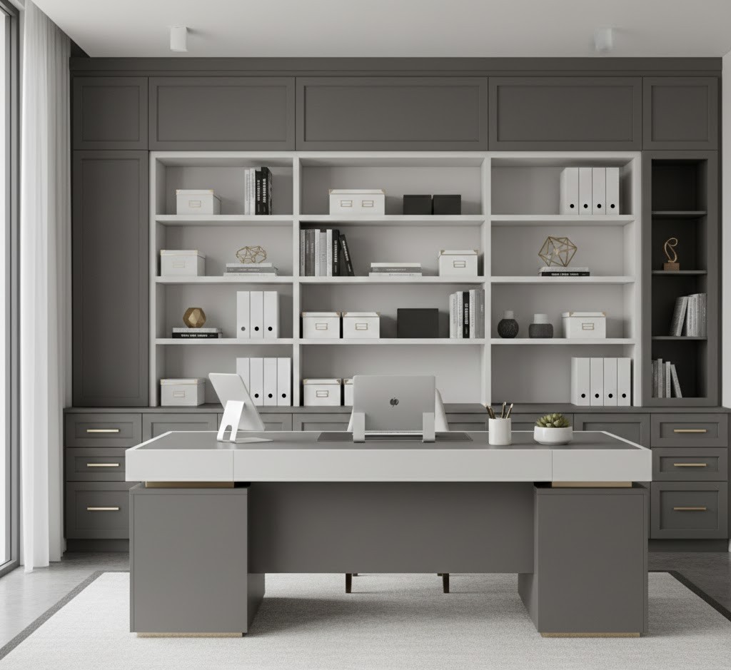 Organized home office space