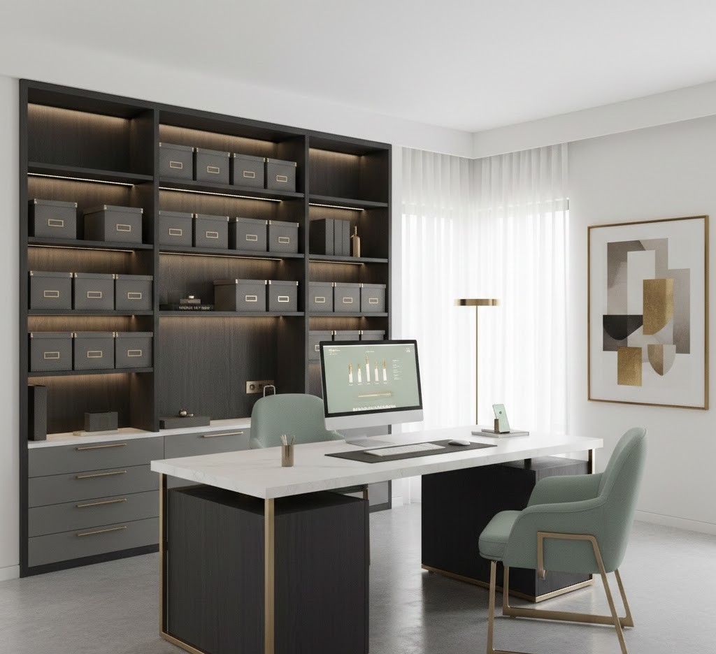 Home office organization project